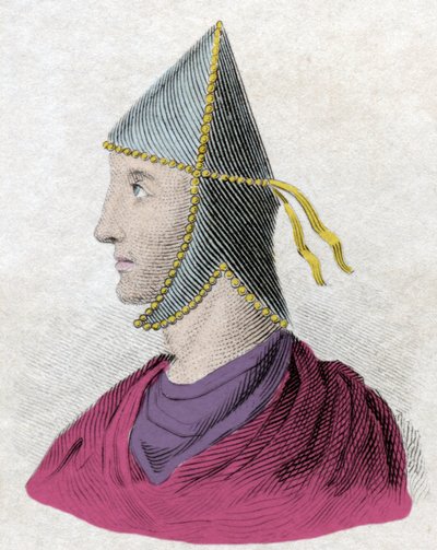 Portret van Mithridates VI Eupator genaamd de Grote (ca. 132-63 v.Chr.), koning van Pontus. Gravure uit de 19e eeuw door Unknown artist