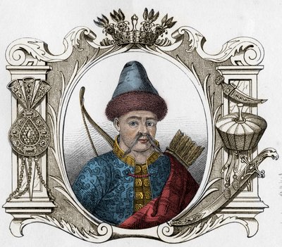 Portret van de Mongoolse monarch Timur (Tamerlane) (1336-1405) - Tamerlan (1336-1405) (of Timur Lang, 