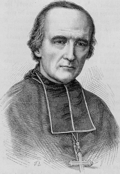 Portret van Monseigneur Darboy (1813 - 1871), Aartsbisschop van Parijs. Gravure uit het einde van de 19e eeuw in 