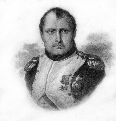 Portret van Napoleon Bonaparte, gravure uit de 19e eeuw door Unknown artist