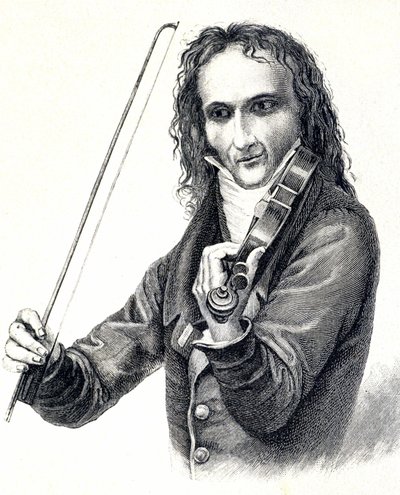 Portret van Niccol Paganini (1782-1840) door Unknown artist