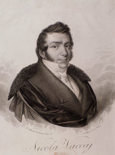 Portret van Nicola Vaccai door Unknown artist