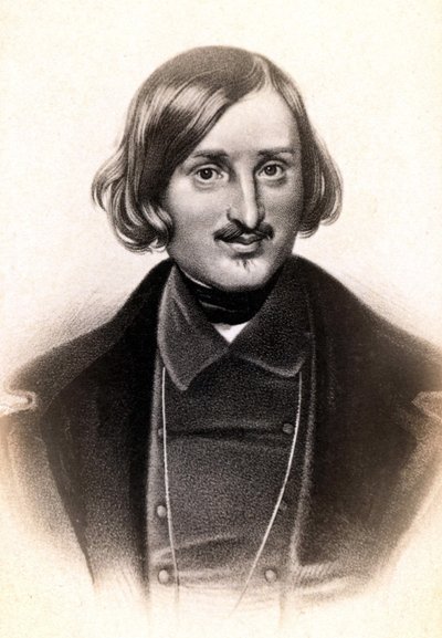 Portret van Nicolai Vasilyevich, in het Frans Nicolas Gogol (1809 - 1852), Russische schrijver. Gravure 19e eeuw door Unknown artist