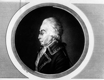 Portret van Nicolas Luckner (1722-1794) Maarschalk van Frankrijk. Gravure in 
