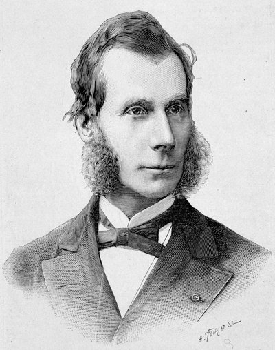 Portret van Numa Denis Fustel de Coulanges (1830 - 1889). Gravure uit het einde van de 19e eeuw in 