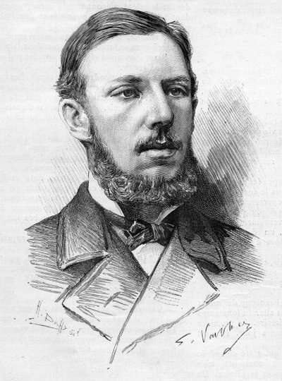 Portret van Oscar Augustus van Zweden, Hertog van Gothland (1859-1953) hier in 1888 tijdens zijn bezoek aan Parijs door Unknown artist