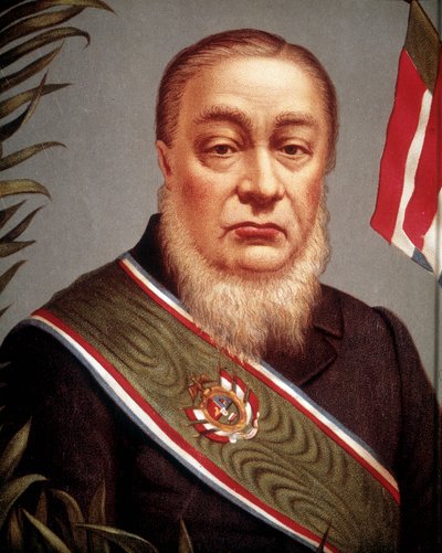 Portret van Paul Kruger (1825 - 1904), een van de oprichters en later president van de Transvaal Republiek in 1852. door Unknown artist