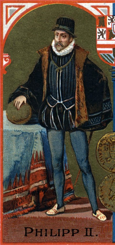 Portret van Filips II (1527-1598), koning van Spanje door Unknown artist