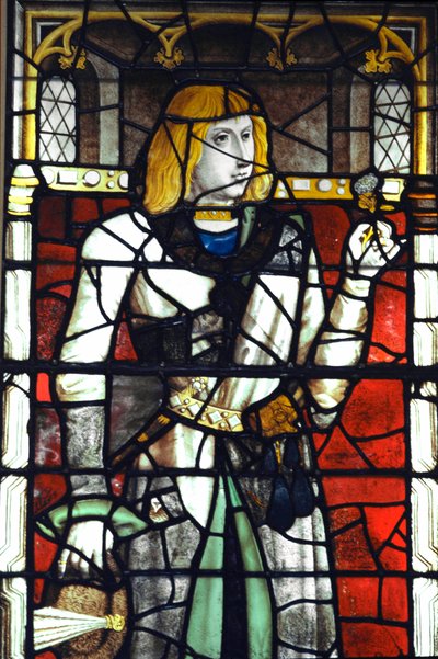 Portret van Filips I van Habsburg (1478-1506) Koning van Spanje Glas-in-lood van de 15e eeuw. Brugge, Kapel van het Heilig Bloed door Unknown artist