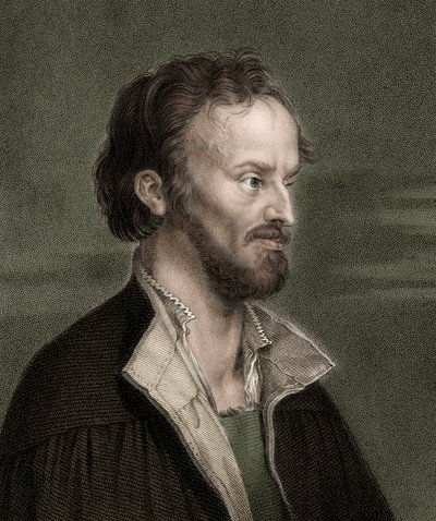 Portret van Philipp Melanchthon (Philipp Melantone of Melanchthon of Schwartzerd) door Unknown artist