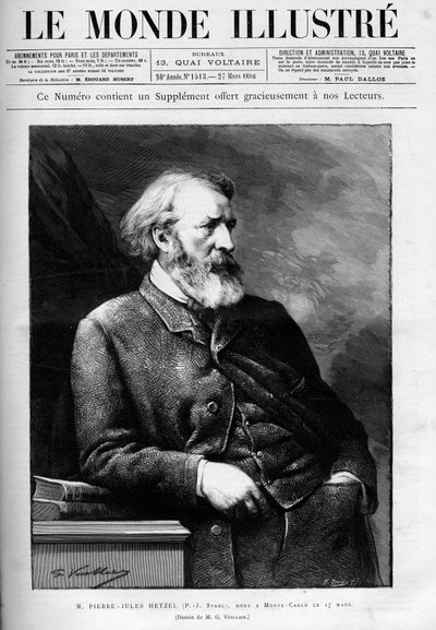 Portret van Pierre-Jules Hetzel door Unknown artist