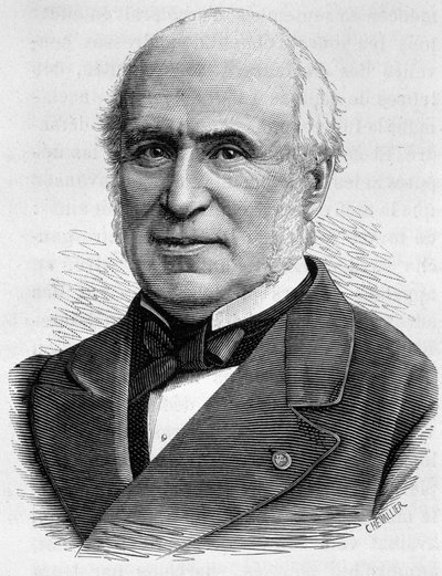 Portret van Pierre Charles Chesnelong (1820 - 1899). Gravure van het einde van de 19e eeuw in 