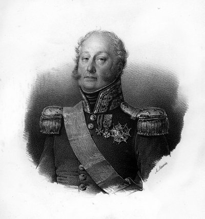 Portret van Pierre Claude, Graaf Pajot, genaamd Pajol (1772-1844), Franse generaal, gravure uit de 19e eeuw door Unknown artist
