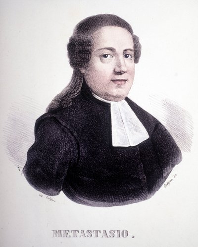 Portret van Pierre Metastase (of Pietro Metastasio) (1698 - 1782). door Unknown artist