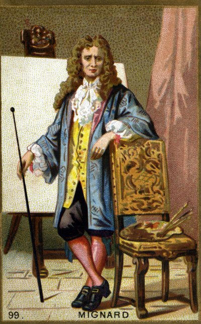 Portret van Pierre Mignard (1612 - 1695), Franse schilder, decorateur en cartoonist door Unknown artist
