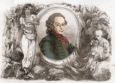 Portret van Pierre Poivre (1719-1786), Franse koloniale bestuurder en agronoom door Unknown artist
