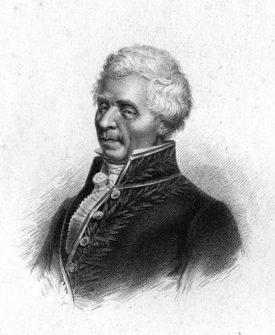 Portret van Pierre Simon, Markies de Laplace, astronoom (1749 - 1827), gravure 1833 door Unknown artist