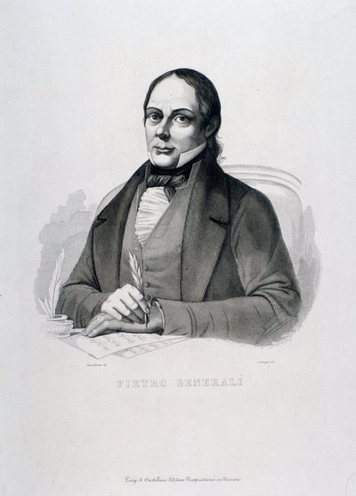 Portret van Pietro Generali (gravure) door Unknown artist