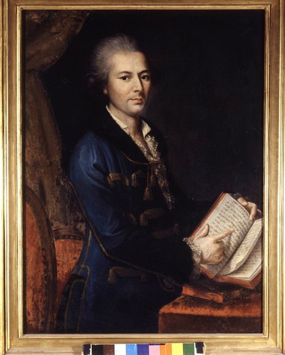 Portret van Pietro Verri (1728 - 1797). Anoniem schilderij. 18e of 19e eeuw. Museo de Milan door Unknown artist