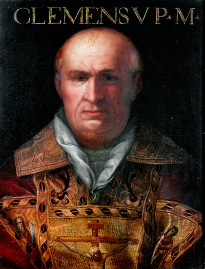 Portret van paus Clemens V door Unknown artist