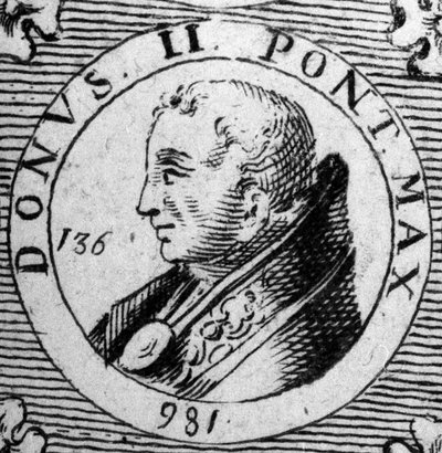 Portret van Paus Donus II (Paus 973) door Unknown artist
