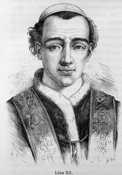 Portret van Paus Leo XII (Annibale della Genga Sermattei) (Paus van 1823 tot 1829) door Unknown artist