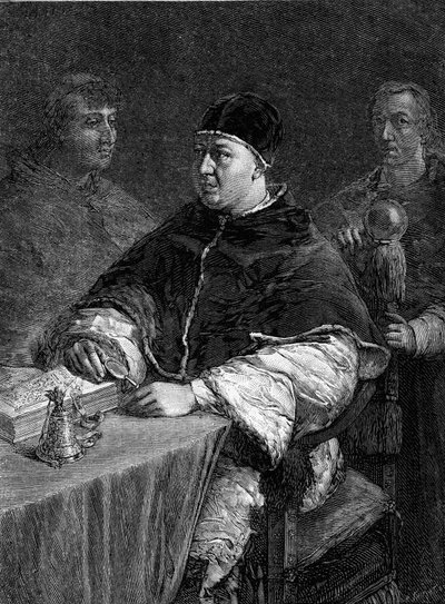Portret van paus Leo X (Johannes de Medici) door Unknown artist