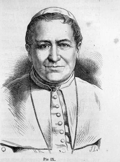Portret van Paus Pius IX (1792 - 1878) door Unknown artist