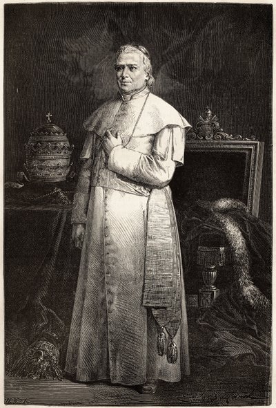 Portret van Paus Pius IX (Giovanni Maria Mastai Ferretti) door Unknown artist