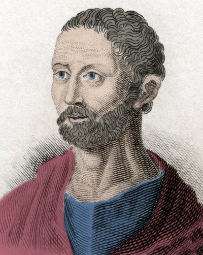 Portret van Posidonios Griekse filosoof Stoïcijn (135-51 v.Chr.) door Unknown artist