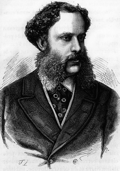 Portret van Prins Richard van Metternich-Winnebourg (Metternich Winnebourg) (1829 - 1895), Oostenrijks ambassadeur in Parijs vanaf 1859. Gravure van het einde van de 19e eeuw in 