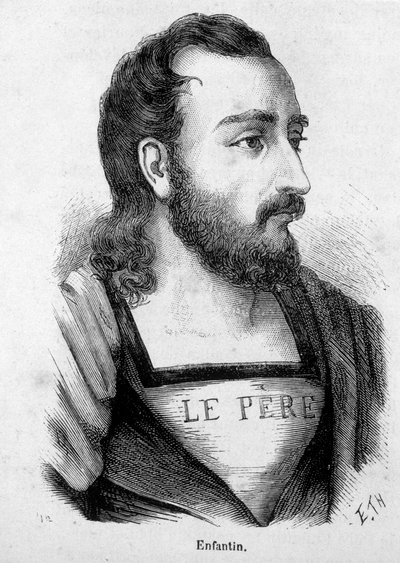 Portret van Prosper Barthelemy Enfantin (1796-1864), Franse ingenieur en socialist, propagator van Saint-Simonisme. door Unknown artist