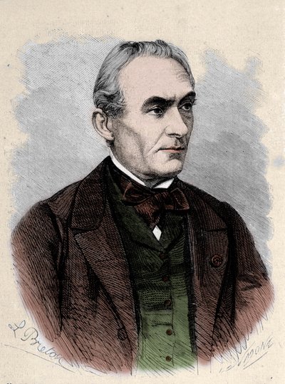 Portret van Prosper Merimee Franse schrijver (1803-1870). door Unknown artist