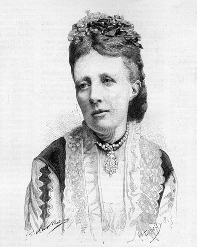 Portret van koningin Sophie van Zweden en Noorwegen in 1888. door Unknown artist