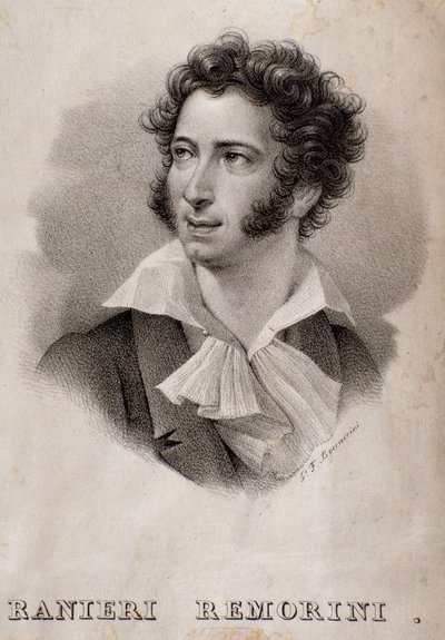 Portret van Ranieri Remorini (gravure) door Unknown artist