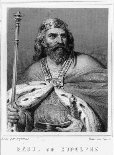 Portret van Raoul of Rodolphe van Bourgondië (? - 936), Hertog van Bourgondië en Koning van Frankrijk - in 