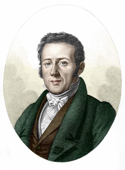 Portret van René Primrose Lesson (1794-1849), natuuronderzoeker en bioloog door Unknown artist