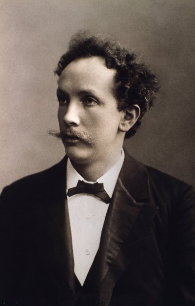 Portret van Richard Strauss (zwart-wit foto) door Unknown artist