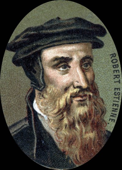 Portret van Robert Estienne (1503-1559), Franse drukker. door Unknown artist