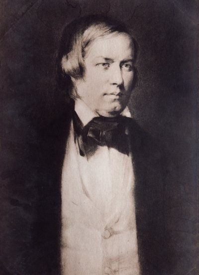 Portret van Robert Schumann (gravure) door Unknown artist