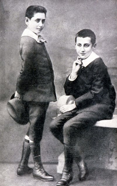 Portret van Robert en Marcel Proust, circa 1885 door Unknown artist