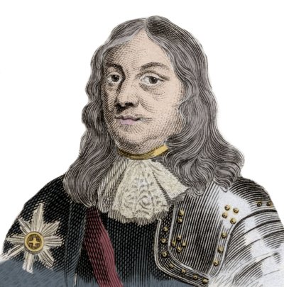 Portret van Sir Martinus Cornelis van Tromp (1629-1691), Nederlandse marineofficier en opperbevelhebber van de Koninklijke Nederlandse en Deense vloot. Gravure uit de 19e eeuw door Unknown artist