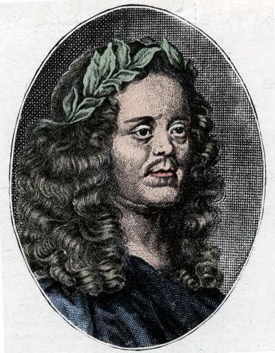 Portret van Sir William Davenant (1606-1668) Engelse dichter en toneelschrijver (gravure) door Unknown artist
