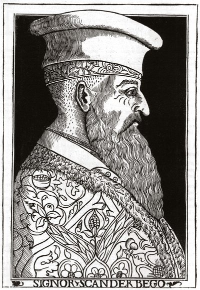 Portret van Skanderbeg (1403 - 1468), Albanese krijgsheer door Unknown artist