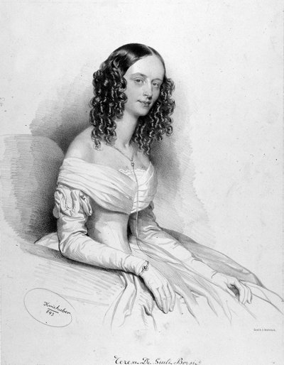 Portret van [Teresa] De Giuli Borsi, Italiaanse sopraan door Unknown artist