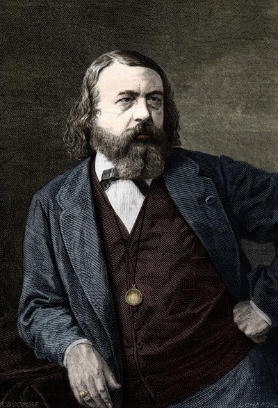 Portret van Theophile Gautier (1811-1872), Franse schrijver door Unknown artist