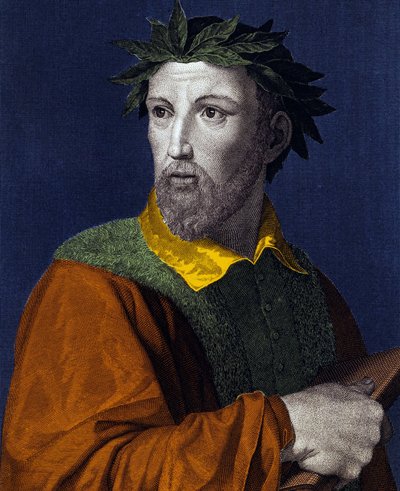 Portret van Torquato Tasso, genoemd in het Frans Le Mupe (1544-1595), Italiaanse dichter, gravure 19e eeuw door Unknown artist