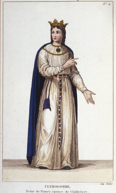 Portret van Ultrogothe, Koningin van Frankrijk en vrouw van Childebert I door Unknown artist