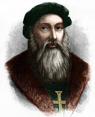 Portret van Vasco de Gama (1469-1524) Portugese ontdekkingsreiziger door Unknown artist