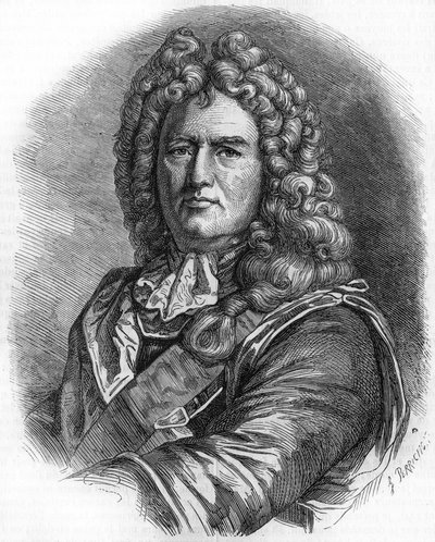 Portret van Vauban (1633 - 1707). (Sébastien Le Prestre de Vauban) Maarschalk van Frankrijk en militair ingenieur door Unknown artist
